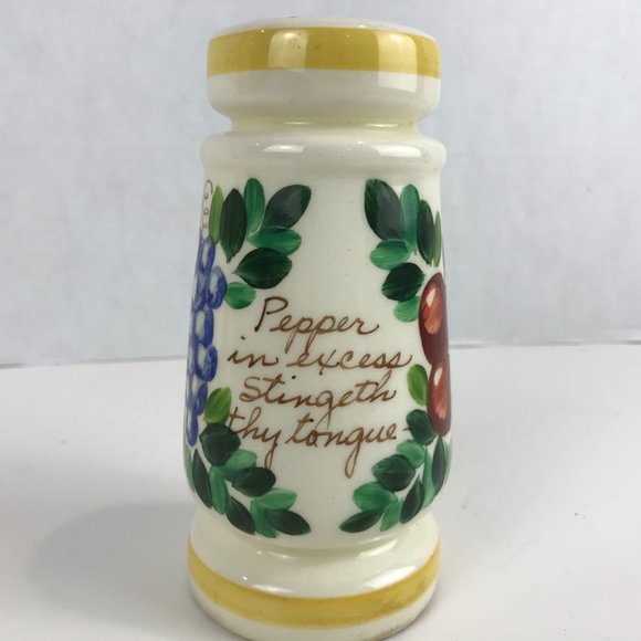 Antique Pepper Shaker with saying on front - Picture 2 of 7